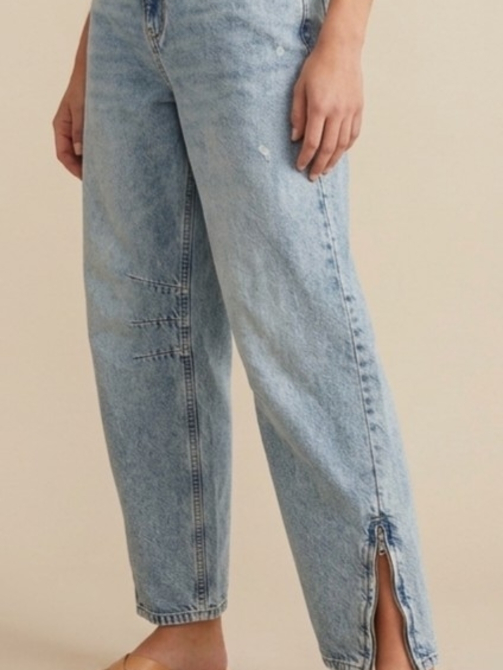 Jeans estilo Barrel / Wide Leg con cierre en el tobillo - Wild Fable